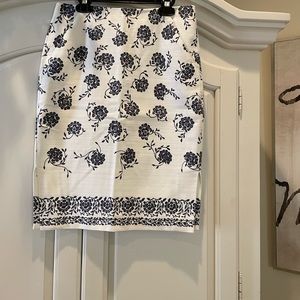 LOFT Floral Pencil Skirt